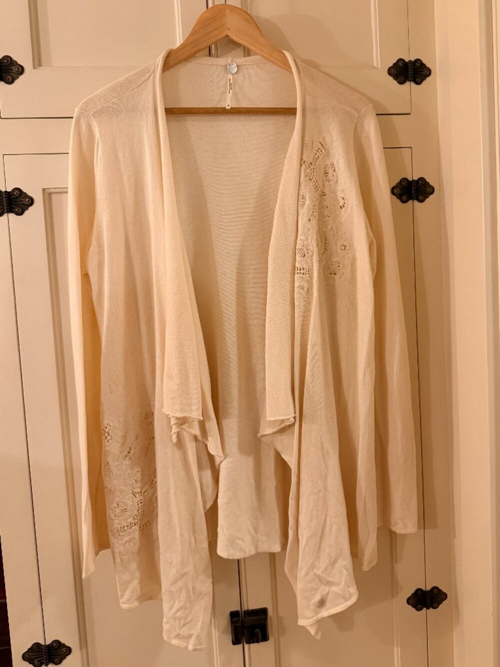Margaret O'Leary Cotton Silk Cashmere Blend Open Front Cardigan – Women's Medium